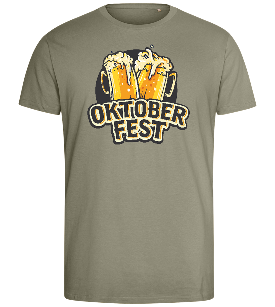 Oktoberfest Beers Design - Comfort men's fitted t-shirt_KHAKI_front