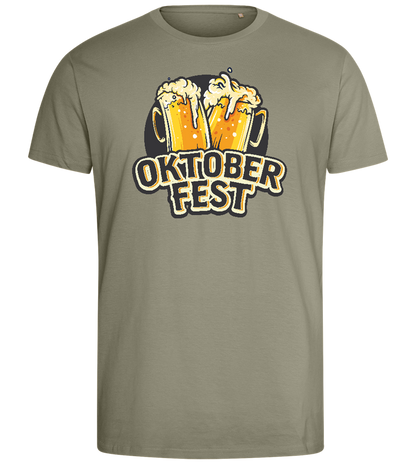 Oktoberfest Beers Design - Comfort men's fitted t-shirt_KHAKI_front