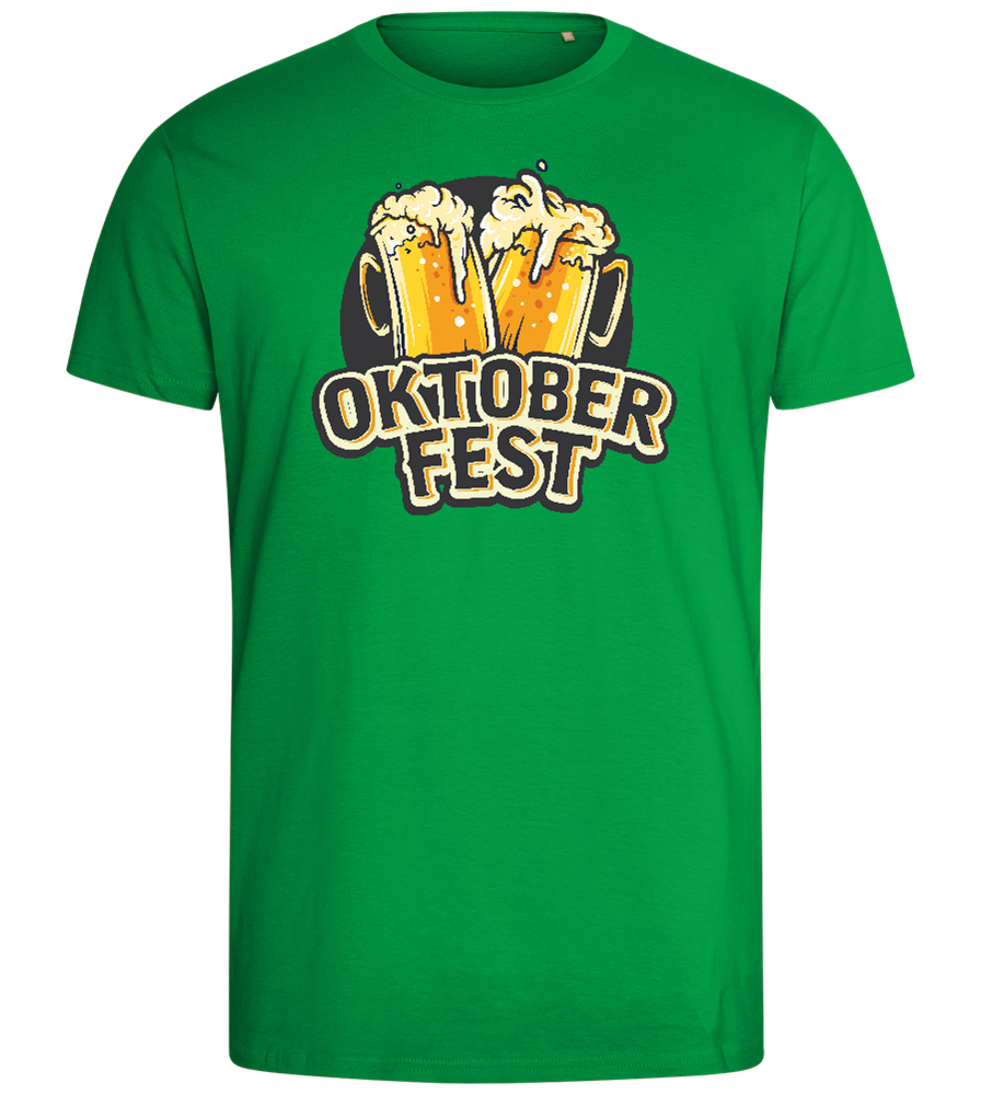 Oktoberfest Beers Design - Comfort men's fitted t-shirt_MEADOW GREEN_front