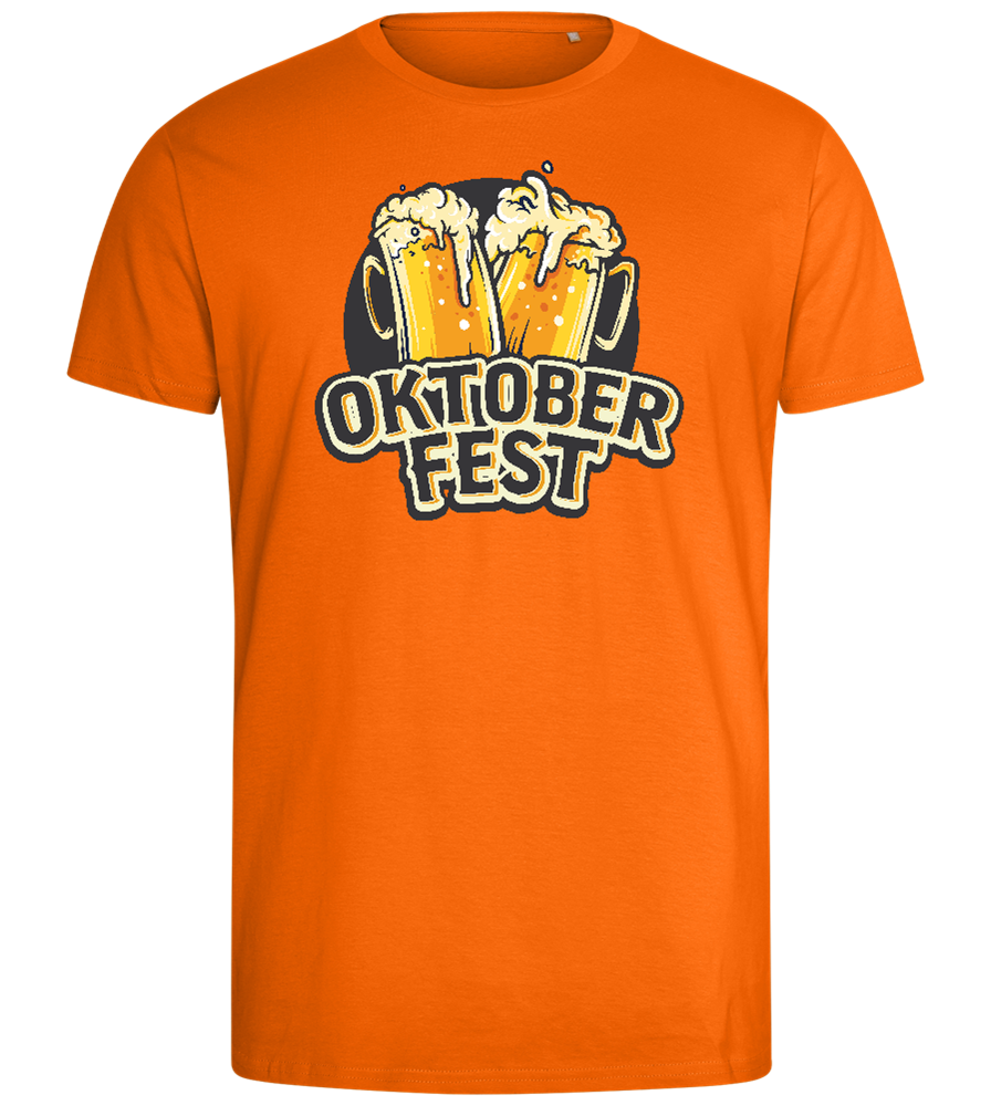 Oktoberfest Beers Design - Comfort men's fitted t-shirt_ORANGE_front