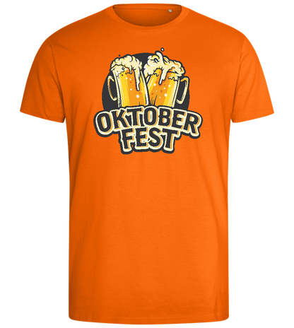 Oktoberfest Beers Design - Comfort men's fitted t-shirt_ORANGE_front