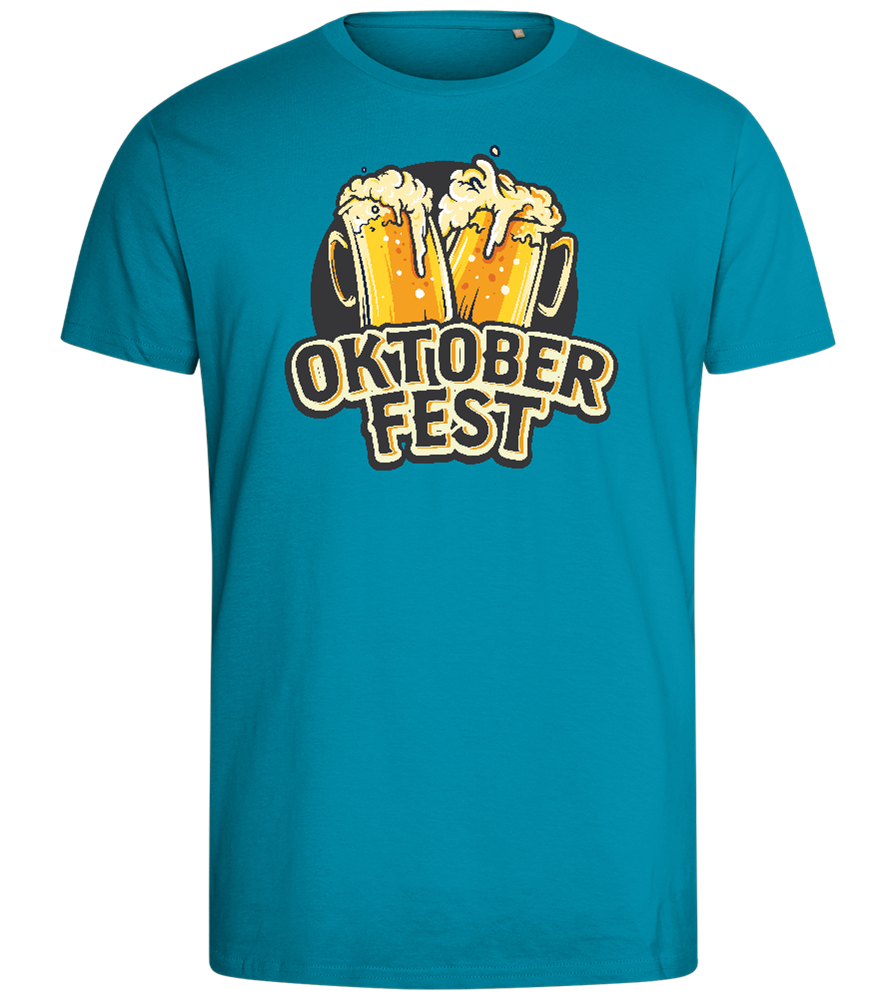 Oktoberfest Beers Design - Comfort men's fitted t-shirt_TURQUOISE_front