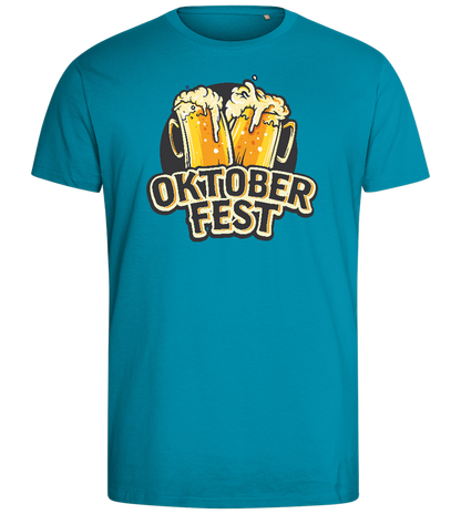 Oktoberfest Beers Design - Comfort men's fitted t-shirt_TURQUOISE_front