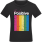 Think Positive Rainbow Design - Comfort kids fitted t-shirt_DEEP BLACK_front