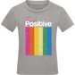 Think Positive Rainbow Design - Comfort kids fitted t-shirt_ORION GREY_front