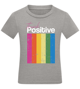 Think Positive Rainbow Design - Comfort kids fitted t-shirt