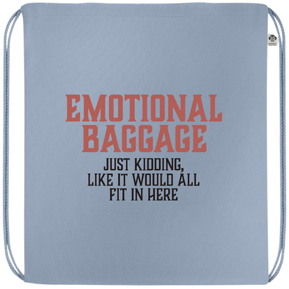 Emotional Baggage Design - Premium colored organic cotton drawstring bag_BABY BLUE_front