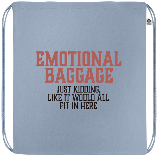 Emotional Baggage Design - Premium colored organic cotton drawstring bag_BABY BLUE_front