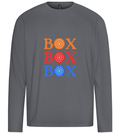 Box Box Box Design - Premium men's long sleeve t-shirt_MOUSE GREY_front