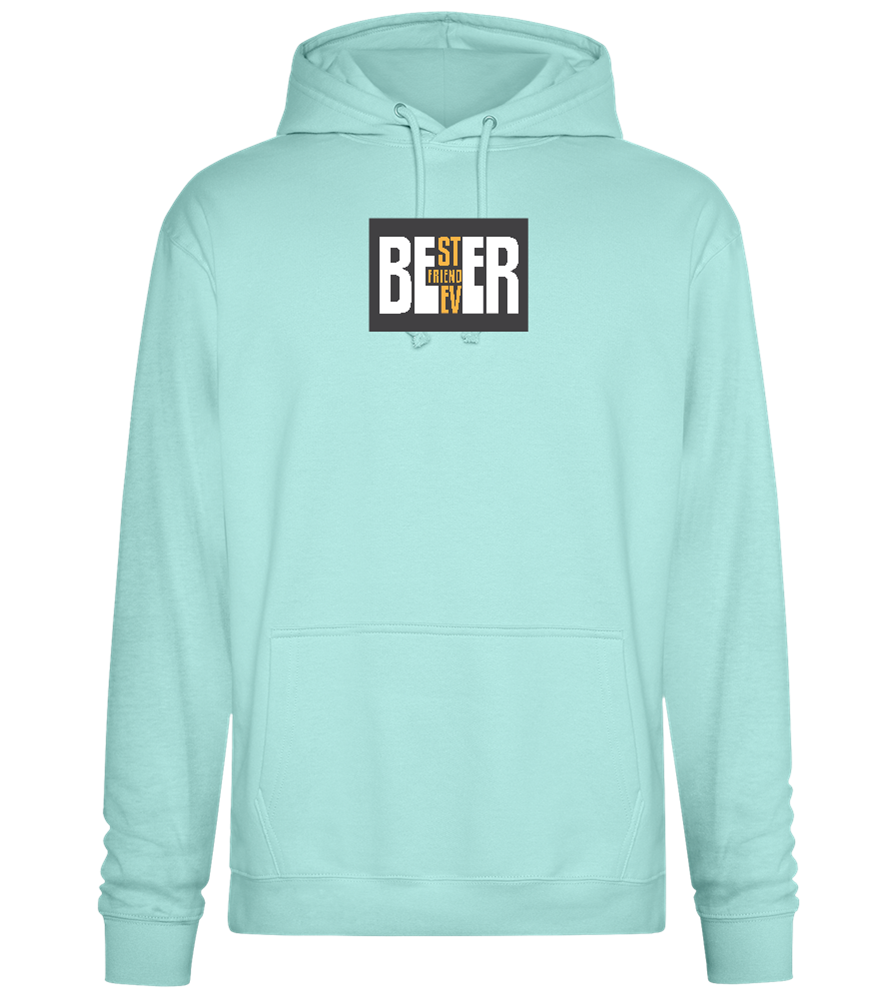 Beer Best Friend Design - Premium Essential Unisex Hoodie_ARCTIC BLUE_front