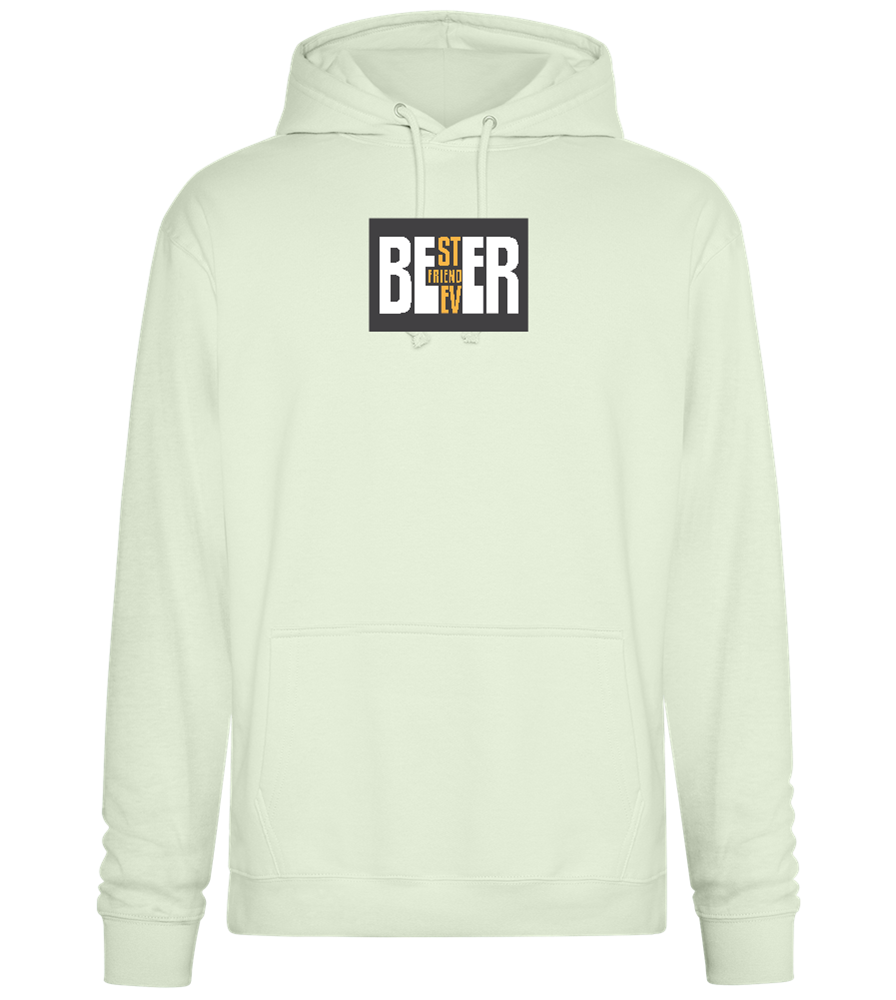 Beer Best Friend Design - Premium Essential Unisex Hoodie_CREAMY GREEN_front