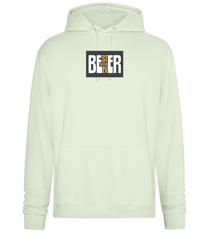 Beer Best Friend Design - Premium Essential Unisex Hoodie_CREAMY GREEN_front