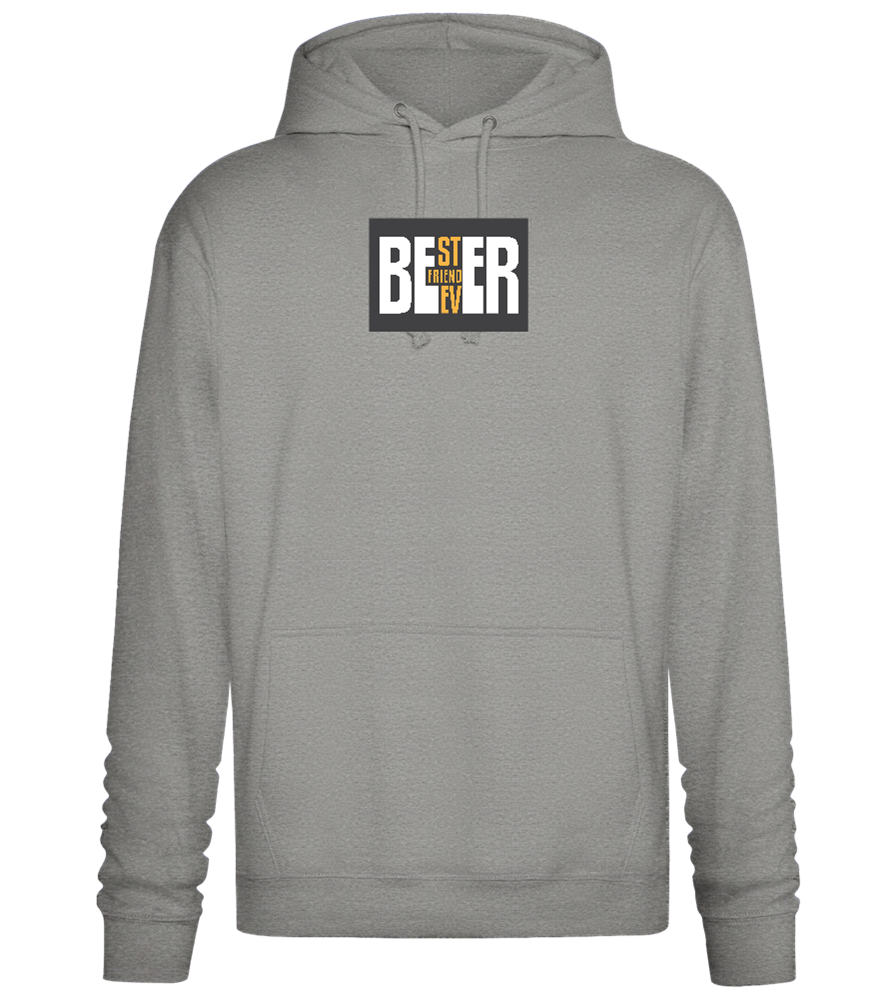 Beer Best Friend Design - Premium Essential Unisex Hoodie_ORION GREY II_front