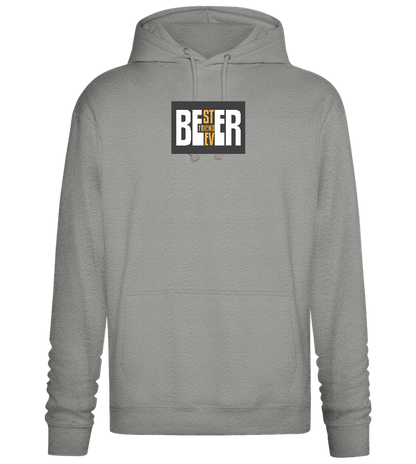 Beer Best Friend Design - Premium Essential Unisex Hoodie_ORION GREY II_front