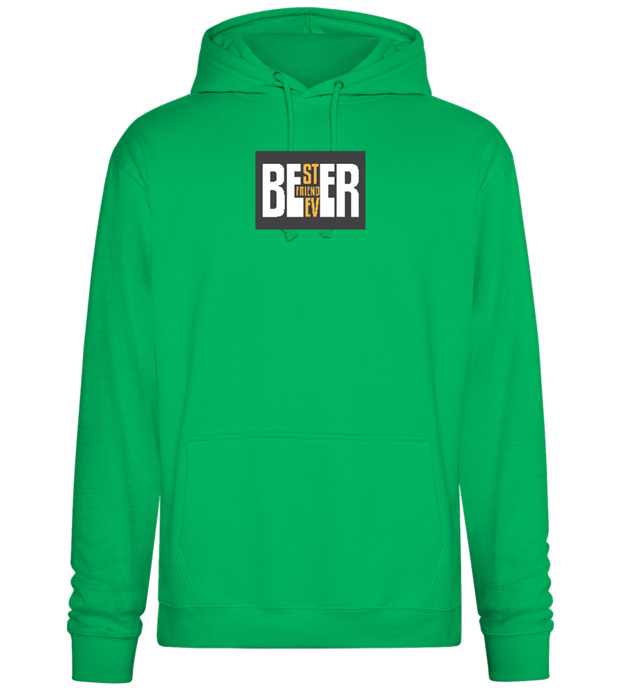 Beer Best Friend Design - Premium Essential Unisex Hoodie_SPRING GREEN_front