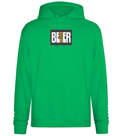 Beer Best Friend Design - Premium Essential Unisex Hoodie_SPRING GREEN_front