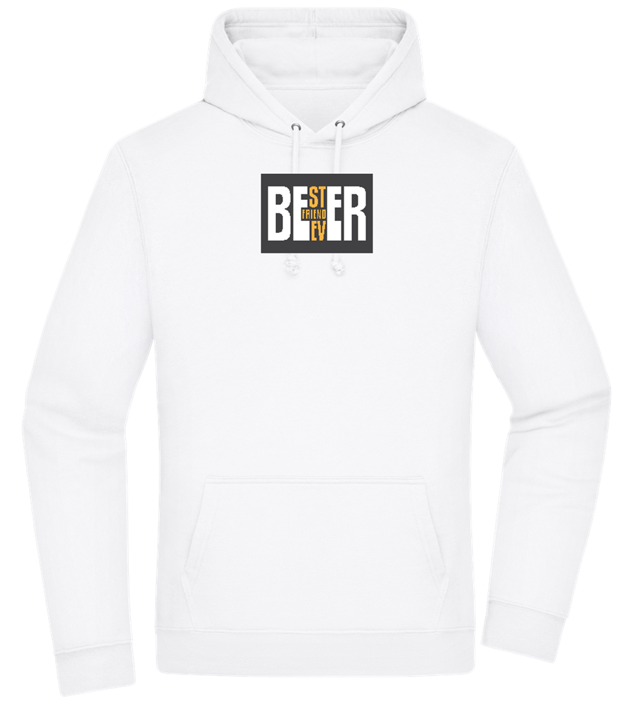 Beer Best Friend Design - Premium Essential Unisex Hoodie_WHITE_front