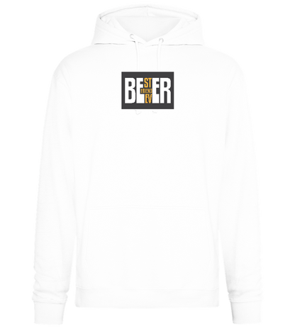 Beer Best Friend Design - Premium Essential Unisex Hoodie_WHITE_front