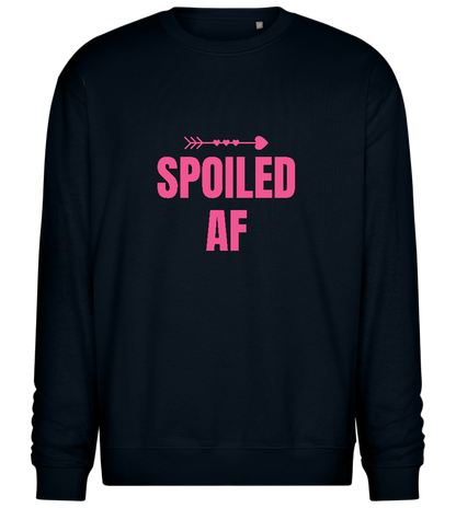 Spoiled AF Pointing Arrow Design - Comfort Essential Unisex Sweater_BLACK_front