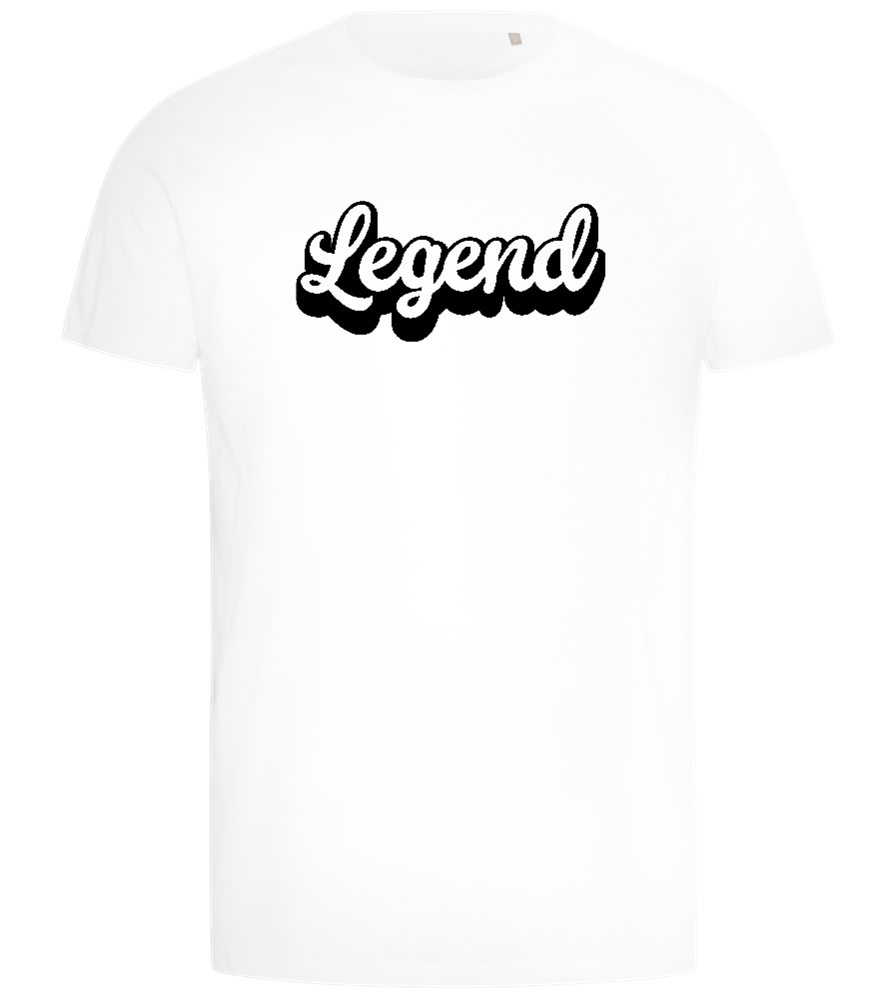 Legend Title Design - Comfort men's t-shirt_WHITE_front