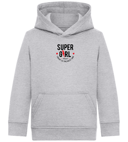 Super Girl Forever Design - Comfort Kids Hoodie_ORION GREY II_front