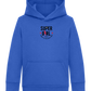 Super Girl Forever Design - Comfort Kids Hoodie_ROYAL_front