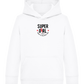 Super Girl Forever Design - Comfort Kids Hoodie_WHITE_front