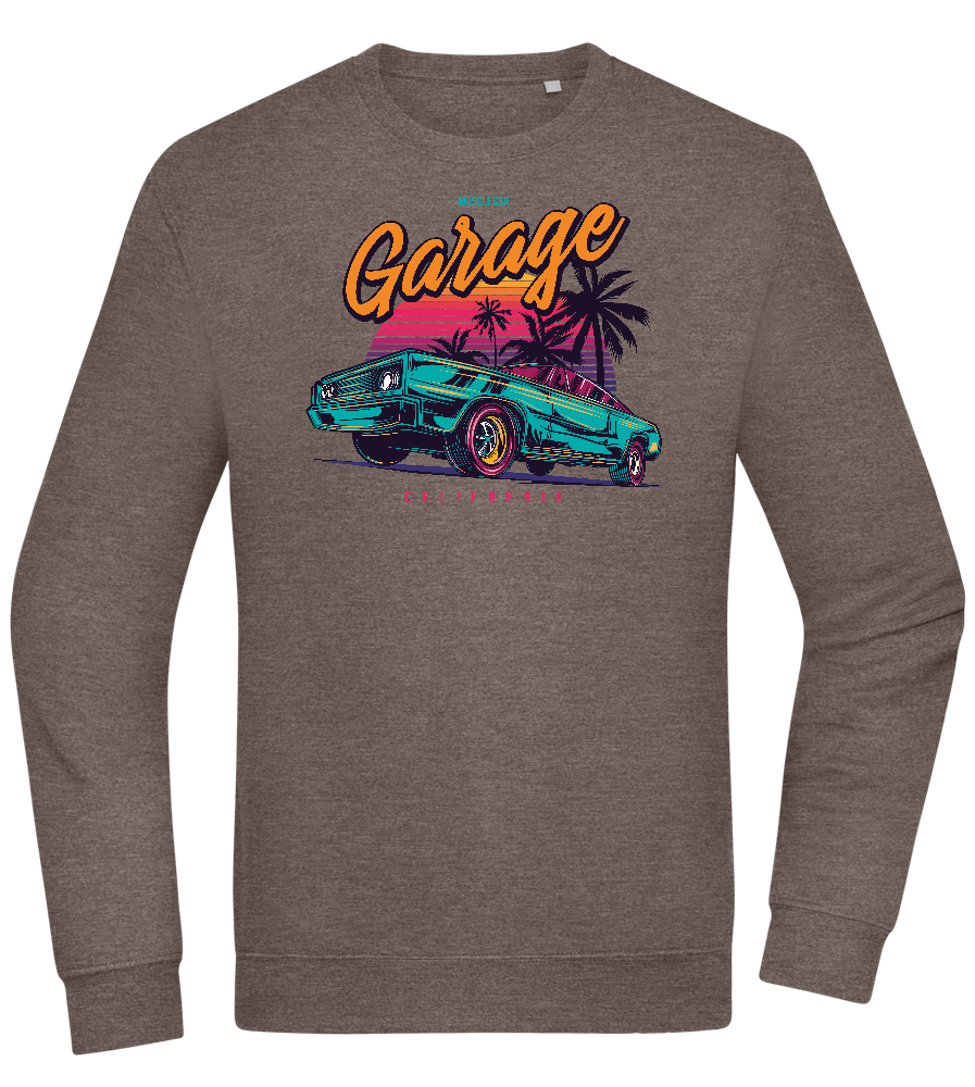 Car Garage Design - Comfort Essential Unisex Sweater_CHARCOAL CHIN_front