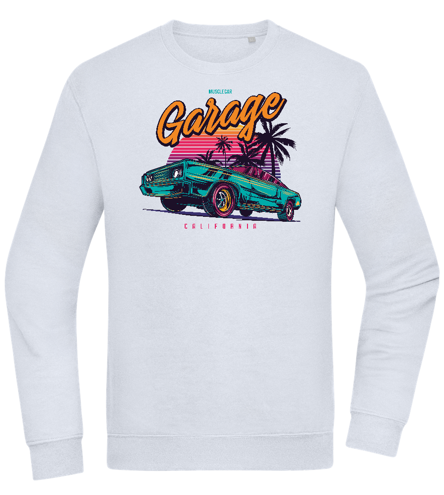 Car Garage Design - Comfort Essential Unisex Sweater_CREAMY BLUE_front