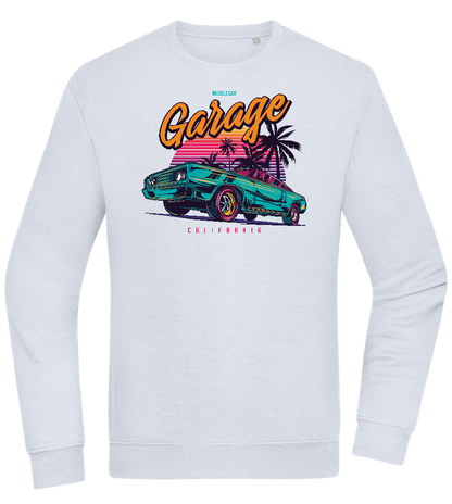 Car Garage Design - Comfort Essential Unisex Sweater_CREAMY BLUE_front