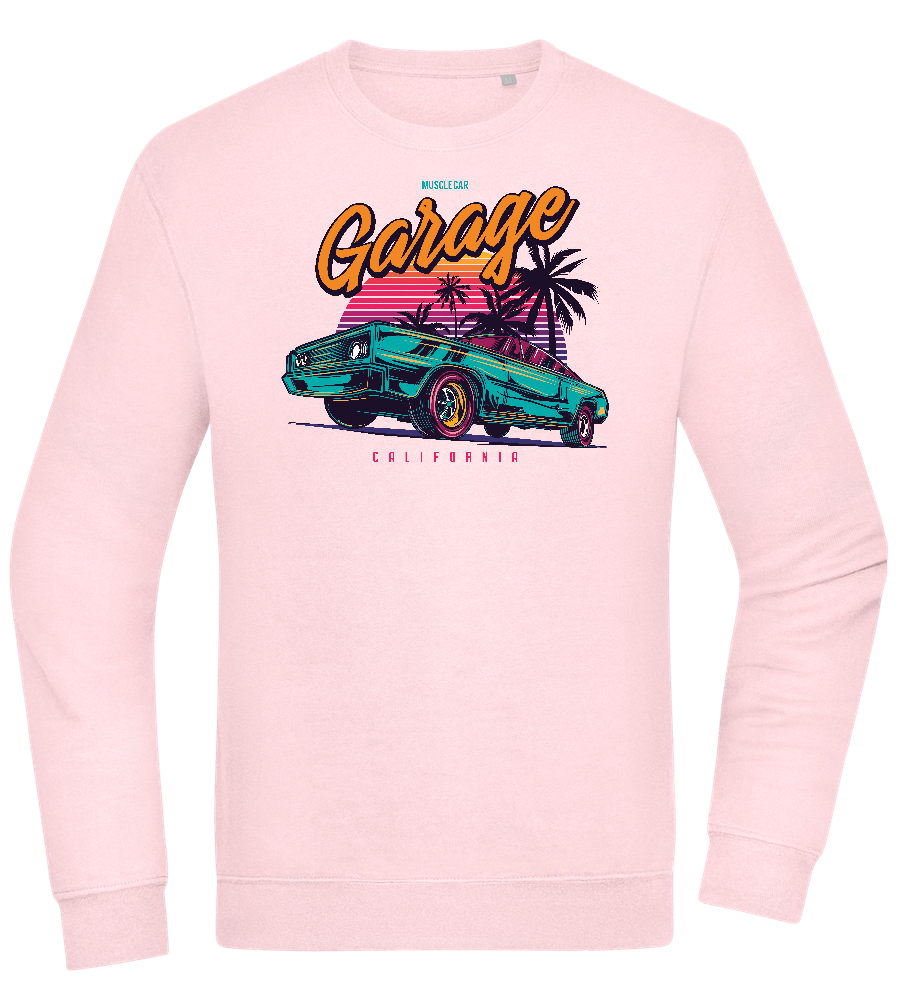 Car Garage Design - Comfort Essential Unisex Sweater_LIGHT PEACH ROSE_front