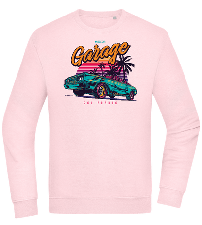 Car Garage Design - Comfort Essential Unisex Sweater_LIGHT PEACH ROSE_front