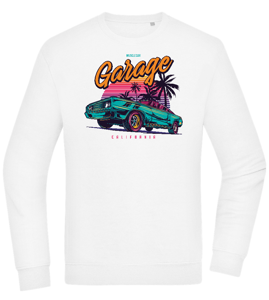 Car Garage Design - Comfort Essential Unisex Sweater_WHITE_front