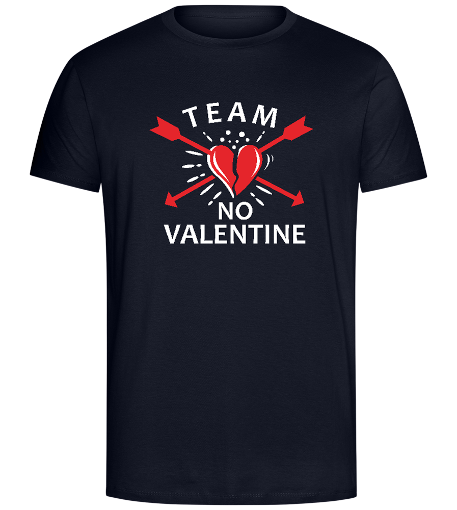 Team No Valentine Broken Design - Comfort Unisex T-Shirt_FRENCH NAVY_front