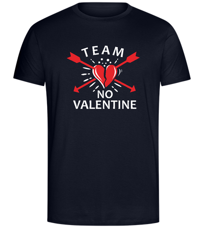 Team No Valentine Broken Design - Comfort Unisex T-Shirt_FRENCH NAVY_front