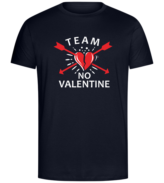 Team No Valentine Broken Design - Comfort Unisex T-Shirt_FRENCH NAVY_front