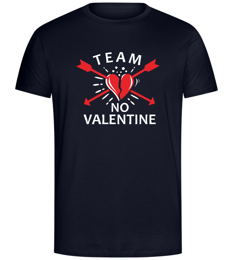 Team No Valentine Broken Design - Comfort Unisex T-Shirt_FRENCH NAVY_front