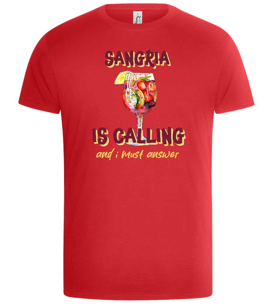 Answering Sangria's Call Design - Basic Unisex T-Shirt_RED_front