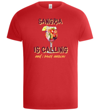 Answering Sangria's Call Design - Basic Unisex T-Shirt_RED_front