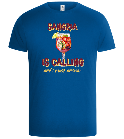 Answering Sangria's Call Design - Basic Unisex T-Shirt_ROYAL_front