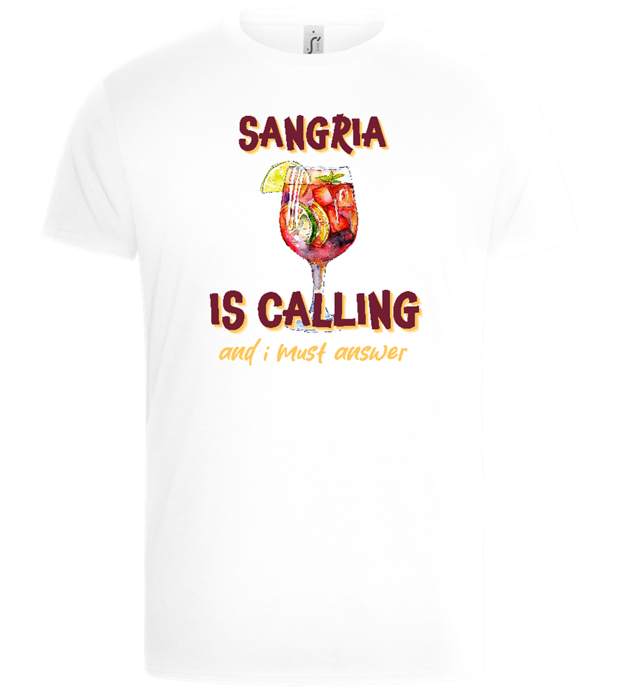 Answering Sangria's Call Design - Basic Unisex T-Shirt_WHITE_front