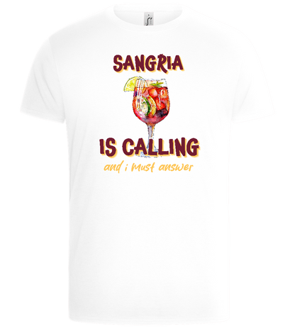 Answering Sangria's Call Design - Basic Unisex T-Shirt_WHITE_front