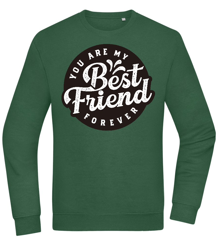 You Are My Best Friend Forever Design - Comfort Essential Unisex Sweater_GREEN BOTTLE_front