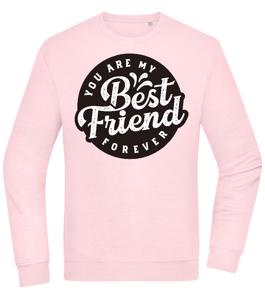 You Are My Best Friend Forever Design - Comfort Essential Unisex Sweater_LIGHT PEACH ROSE_front