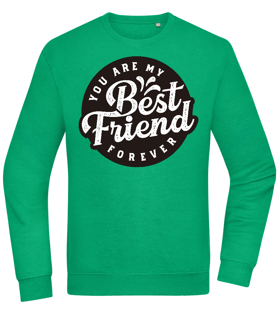 You Are My Best Friend Forever Design - Comfort Essential Unisex Sweater_MEADOW GREEN_front