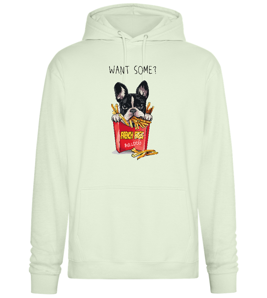 French Fries Design - Premium Essential Unisex Hoodie_CREAMY GREEN_front