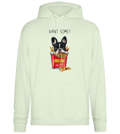 French Fries Design - Premium Essential Unisex Hoodie_CREAMY GREEN_front