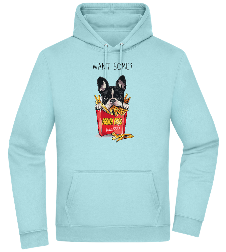 French Fries Design - Premium Essential Unisex Hoodie_POOL BLUE_front