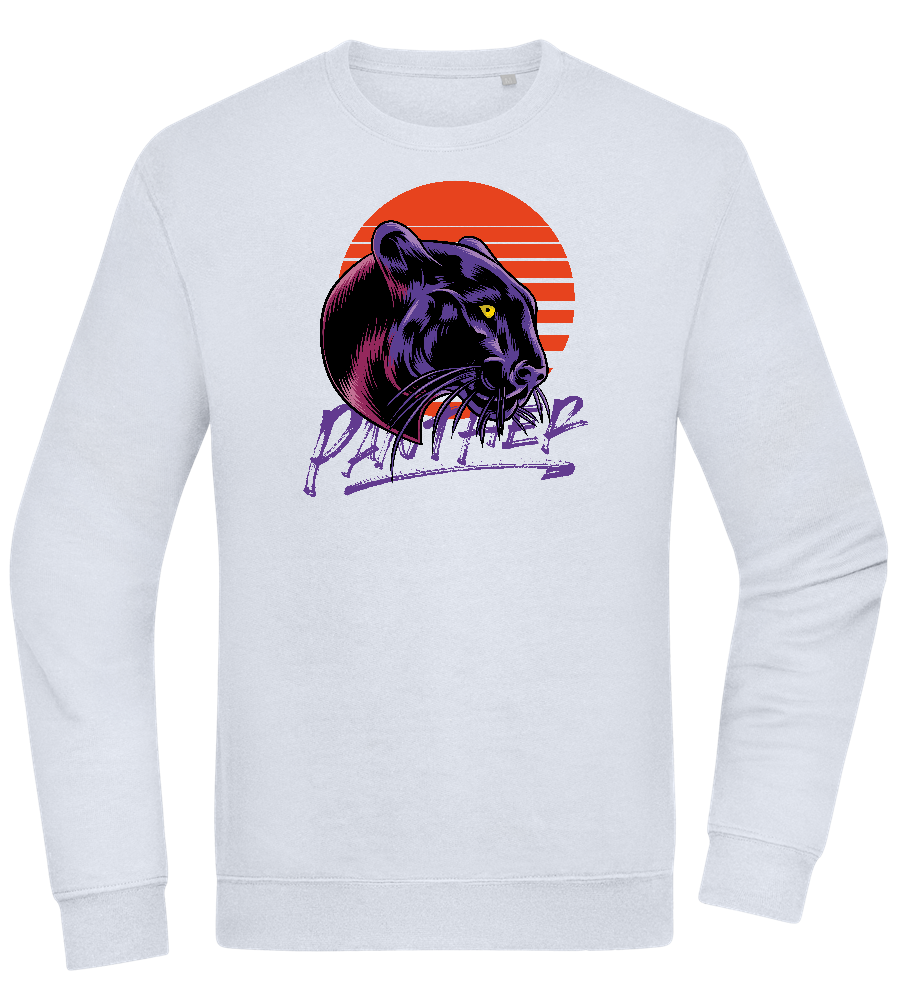 Retro Panther Design - Comfort Essential Unisex Sweater_CREAMY BLUE_front