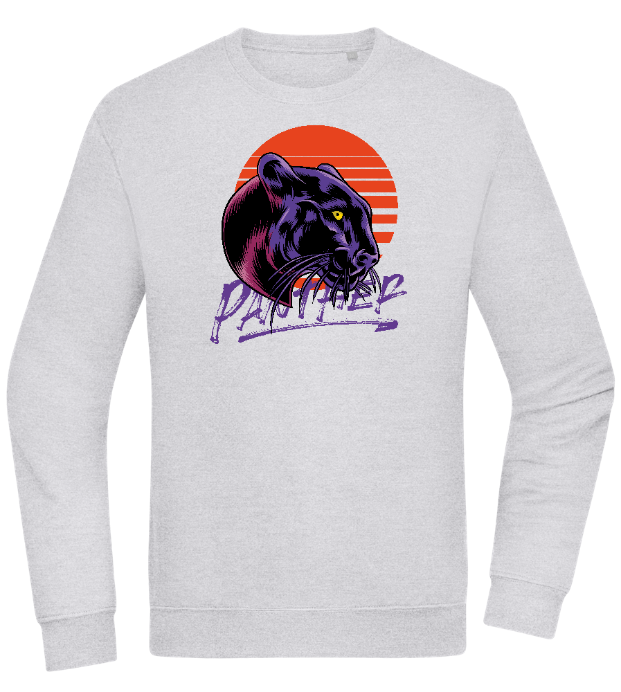 Retro Panther Design - Comfort Essential Unisex Sweater_ORION GREY II_front